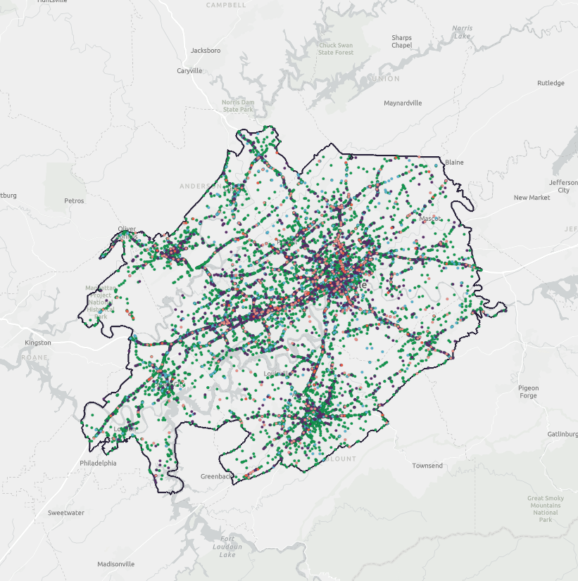 Updated Interactive Crash Map Available – Knoxville Regional TPO